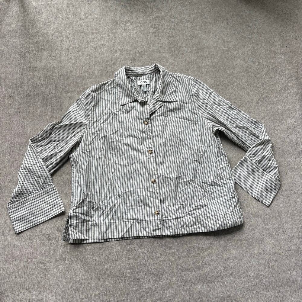 COS Cotton Striped Button Down Top